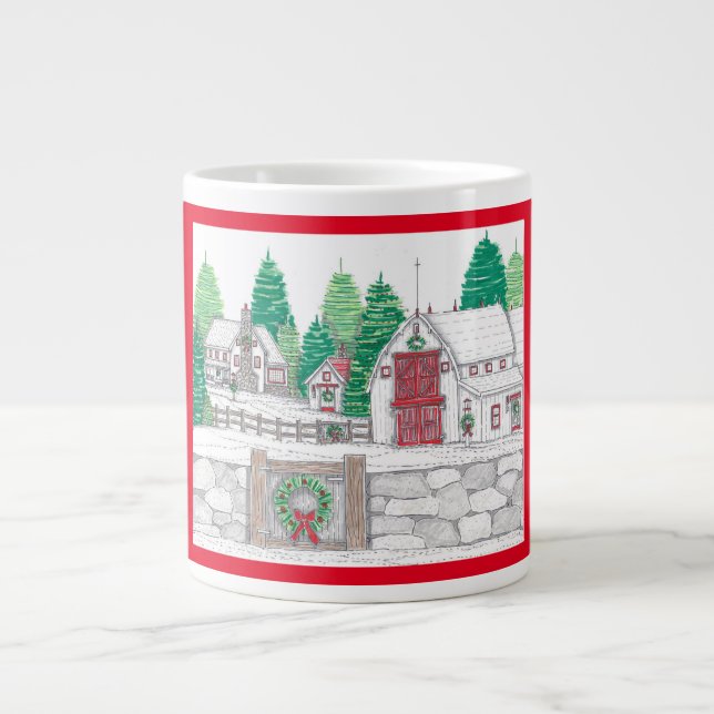 Stonewall Christmas Farm Jumbo Coffee Mug Jumbo Mugg (Framsidan)