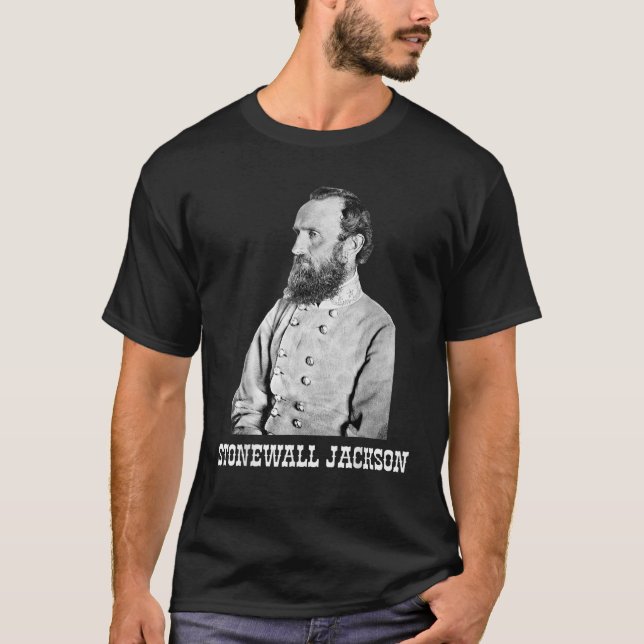 Stonewall Jackson American Civil Krig History T Shirt (Framsida)
