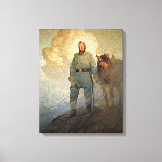 Stonewall Jackson by N. C. Wyeth Canvastryck (Framsida)