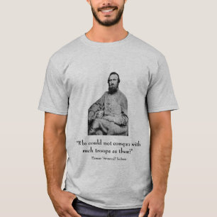Stonewall Jackson och citationstecken - grå färg Tröja