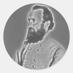 Stonewall Jackson Sticker Runt Klistermärke