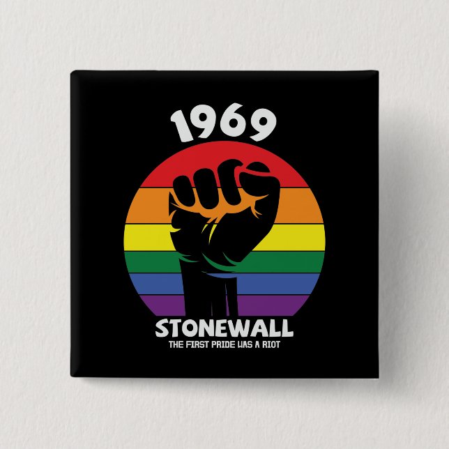 Stonewall Riot Remfamement Gay pride Knapp (Framsida)