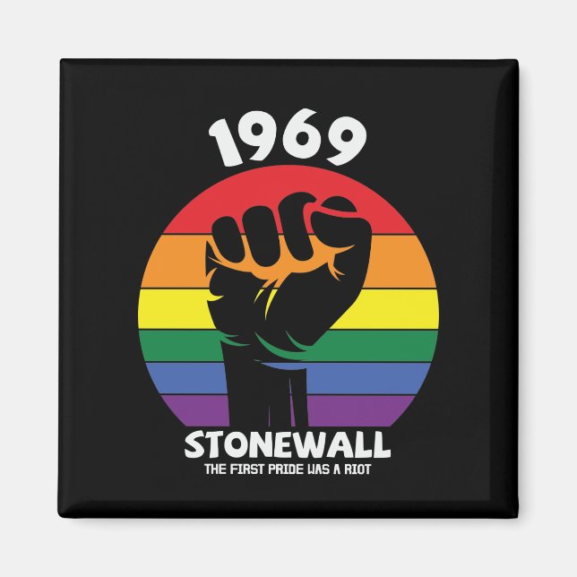 Stonewall Riot Remfamement Gay pride Magnet (Framsidan)