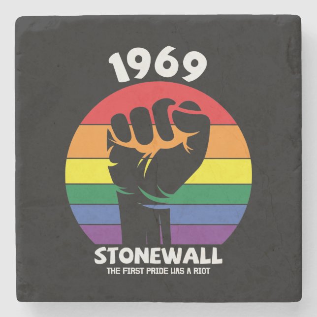 Stonewall Riot Remfamement Gay pride Stenunderlägg (Framsidan)