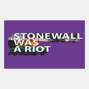 STONEWALL VAR EN RIOT T-Shirt Rektangulärt Klistermärke