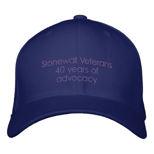 Stonewall Veterans 40 år som advokat Broderad Keps (Framsida)