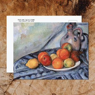 Stoneware Jug Fruit Paul Cezanne Vykort