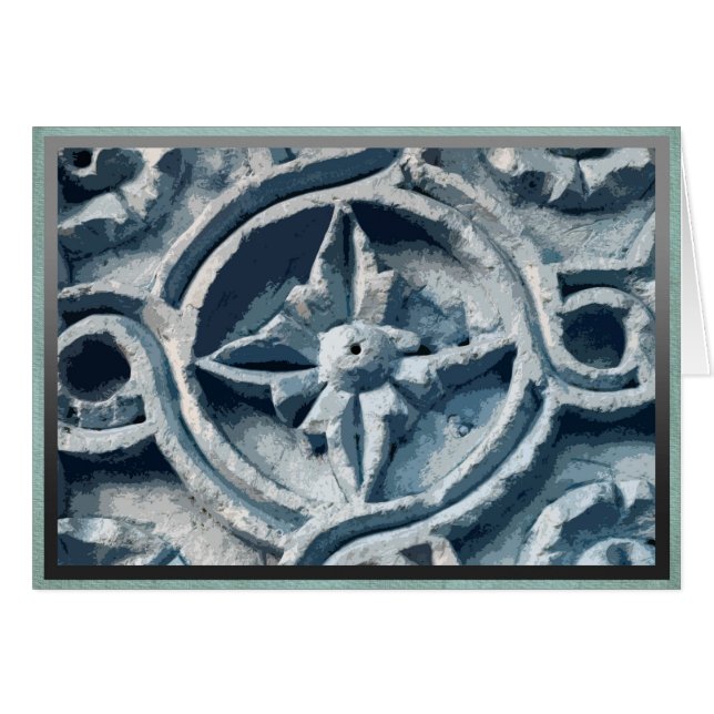 Stonework på byggnad i Toledo, Spanien Hälsningskort (Framsidan Horizontal)
