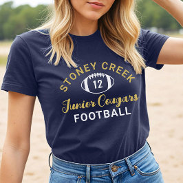 Stoney Bäck Junior Cougars Anpassningsbar Navy Foo T Shirt
