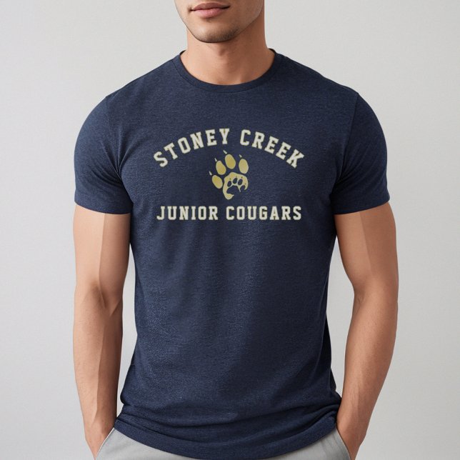 Stoney Creek Junior Cougars Navy Herr T Shirt (Skapare uppladdad)