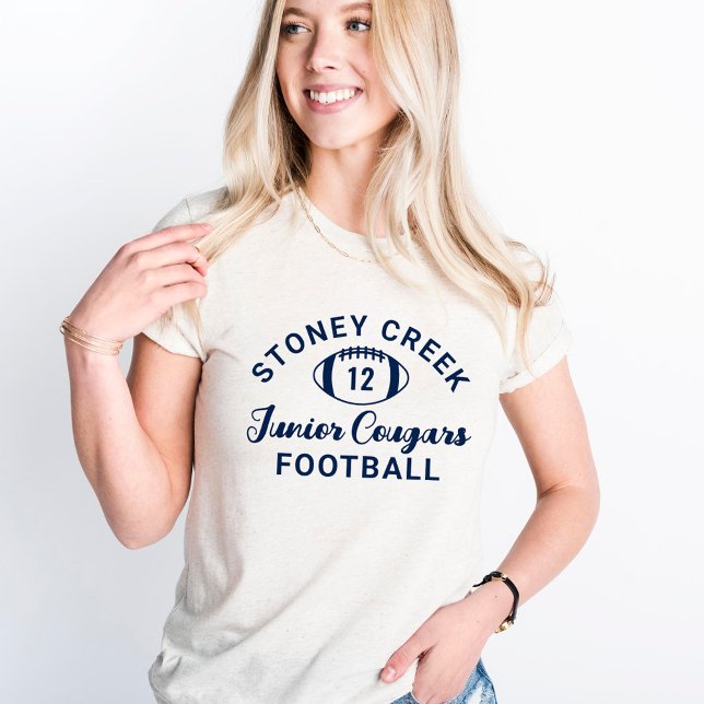 Stoney Creek Junior Cougars Navy Oatmeal T Shirt (Skapare uppladdad)