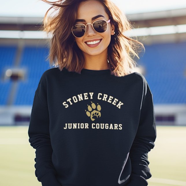 Stoney Creek Junior Cougars Paw Navy Mysig T Shirt (Skapare uppladdad)