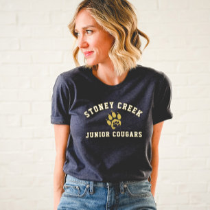 Stoney Creek Junior Cougars Paw Navy T Shirt