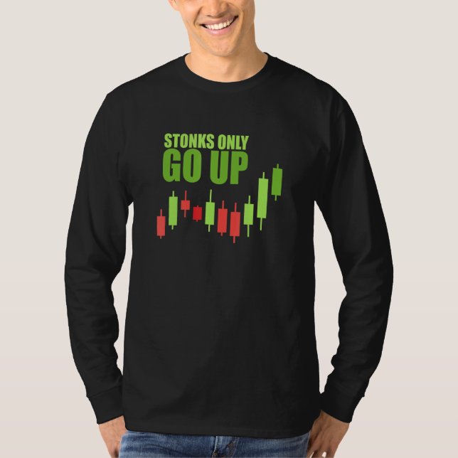 Stonger Go Up Trader Lagrar Meme Investor Tradi T Shirt (Framsida)