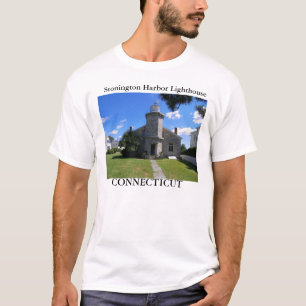 Stonington hamnfyr, Connecticut T-tröja T-shirt