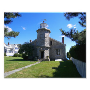 Stonington Harbour Lighthouse, Connecticut Photo Fototryck