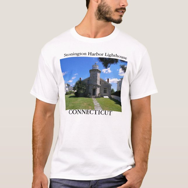 Stonington Harbour Lighthouse, Connecticut T-Shirt (Framsida)