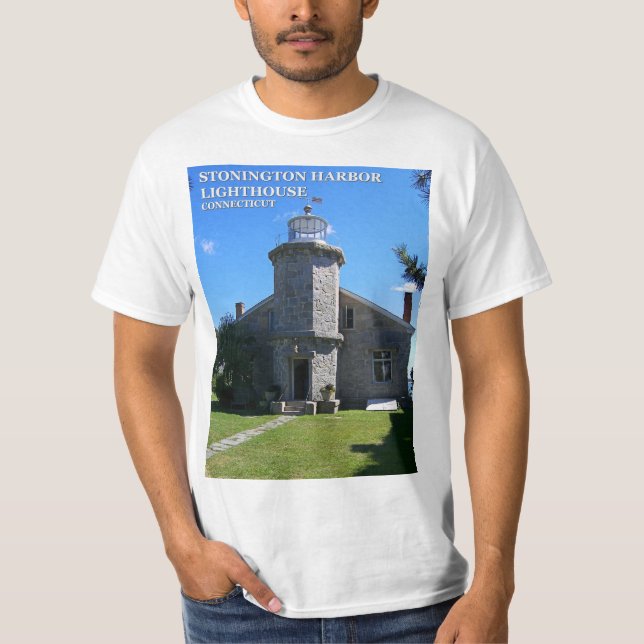 Stonington Harbour Lighthouse, Connecticut T-Shirt (Framsida)