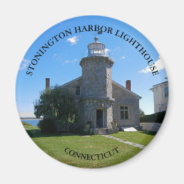 Stonington Harbour Lighthouse, CT Round Magnet