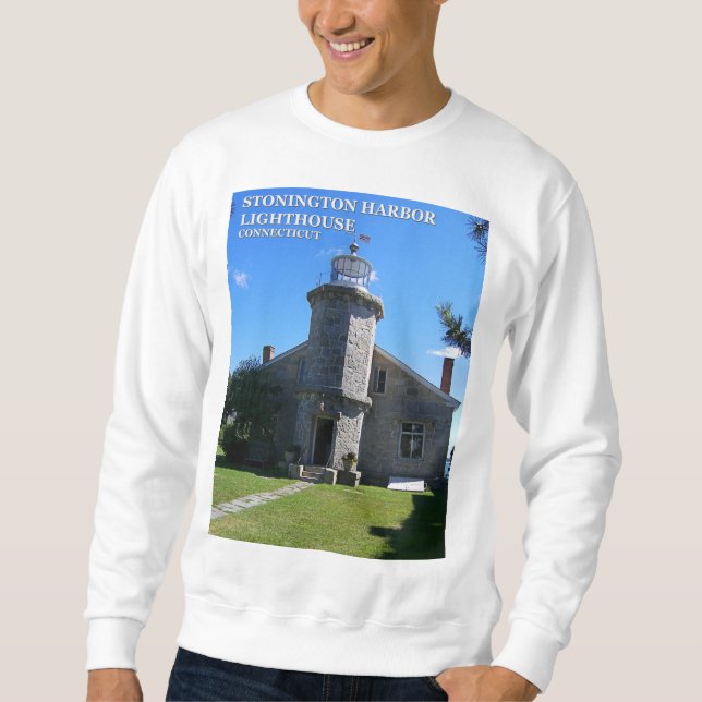 Stonington Harbour Lighthouse, CT Sweatshirt (Framsida)
