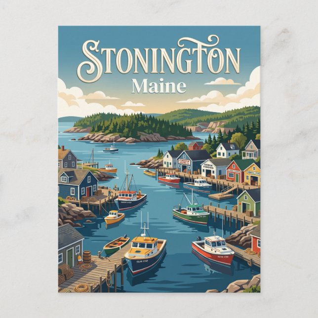 Stonington, Maine Vykort (Framsida)