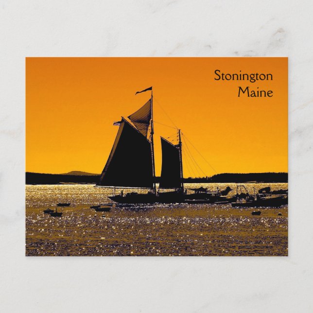 Stonington Silhouette Vykort (Framsida)
