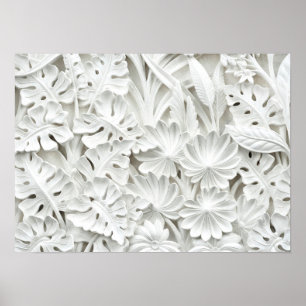 Stonwork in a Löv and Flower Motif Poster