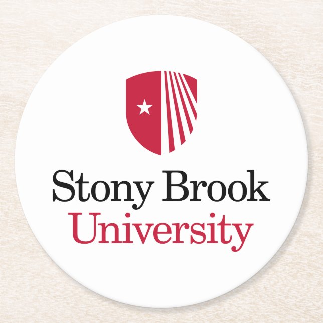Stony Brook Universiteten | Ordmärke Underlägg Papper Rund (Framsidan)