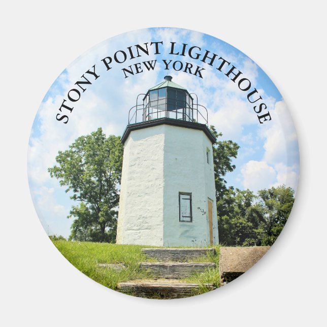 Stony Point Lighthouse, New York Round Magnet (Framsidan)