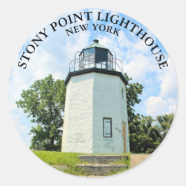 Stony Point Lighthouse, New York Round Stickers Runt Klistermärke