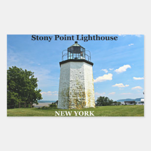 Stony Point Lighthouse, New York Stickers Rektangulärt Klistermärke