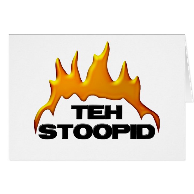 Stoopid Burns Hälsningskort (Framsidan Horizontal)