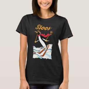 Stoos Penguin Skier Retro Resa T-Shirt