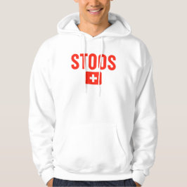 STOOS Schweiz Flagga Hoodie