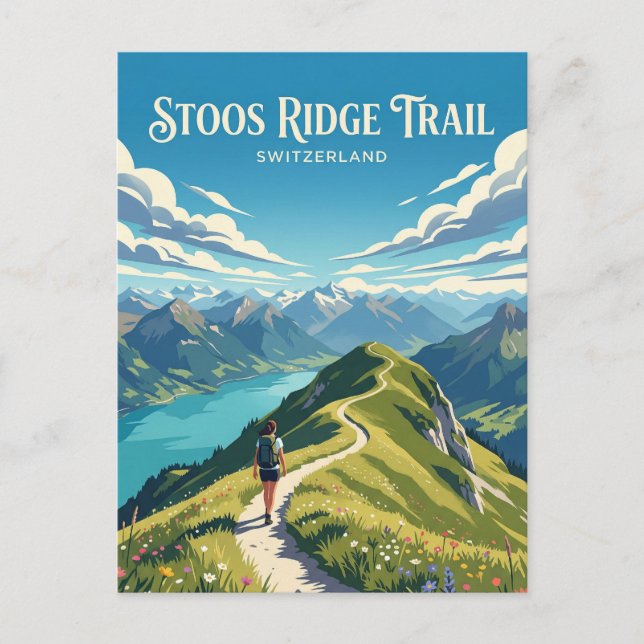 Stoos Schweiz Vykort (Framsida)