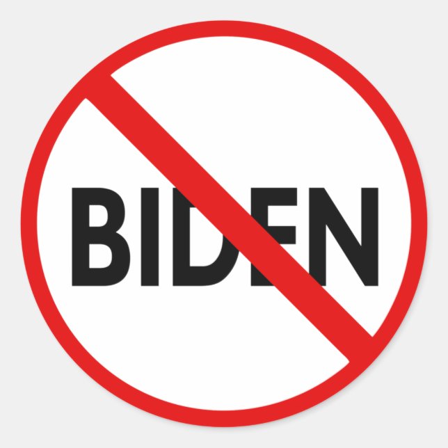 Stop Biden Runt Klistermärke (Framsida)