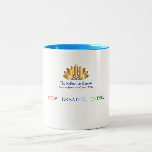 Stop Breathe Think Mug Två-Tonad Mugg (Center)