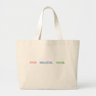 Stop Breathe Think Reusable Tote Bag Jumbo Tygkasse