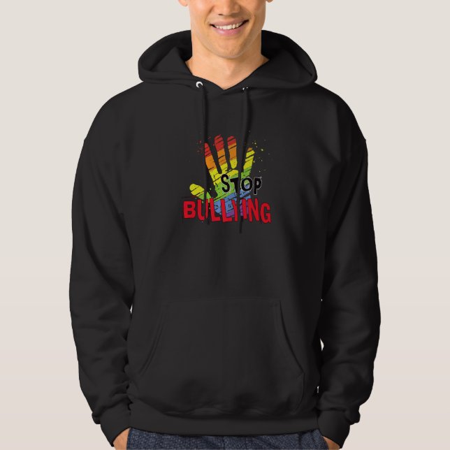 Stop Bullying Awareness Anti Bully Equality Matchi Hoodie (Framsida)