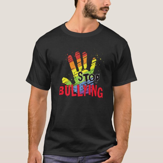 Stop Bullying Awareness Anti Bully Equality Matchi T Shirt (Framsida)