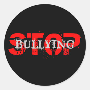 STOP BULLYING Sticker Runt Klistermärke