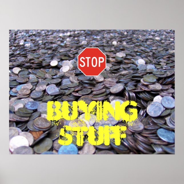 Stop buying stuff poster (Framsidan)