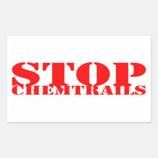 Stop Chemtrails - Adesivo Retangular Rektangulärt Klistermärke