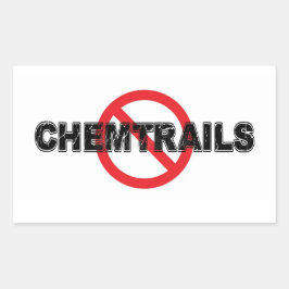 Stop Chemtrails Sticker Rektangulärt Klistermärke
