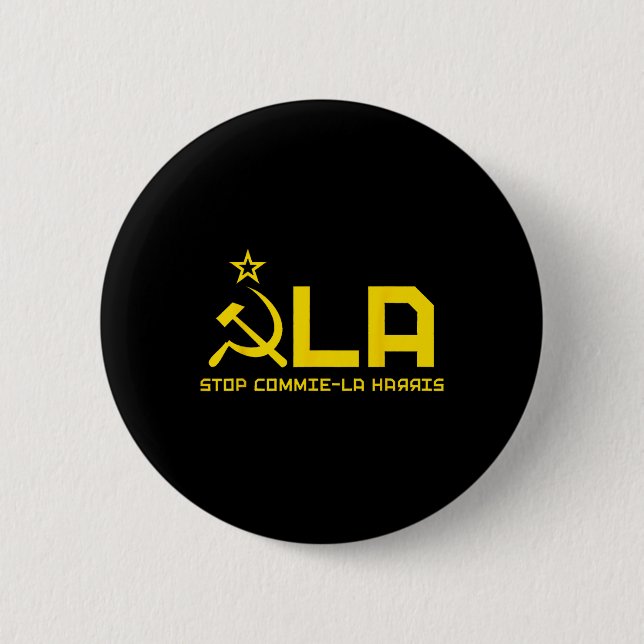 Stop Commie-la Harris - Kommie Kamala Harris Knapp (Framsida)