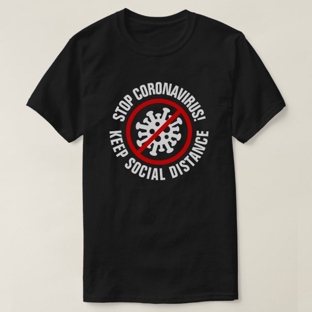 Stop CoronaVirus Covid19 Logotyp t skjortor Shirt (Design framsida)