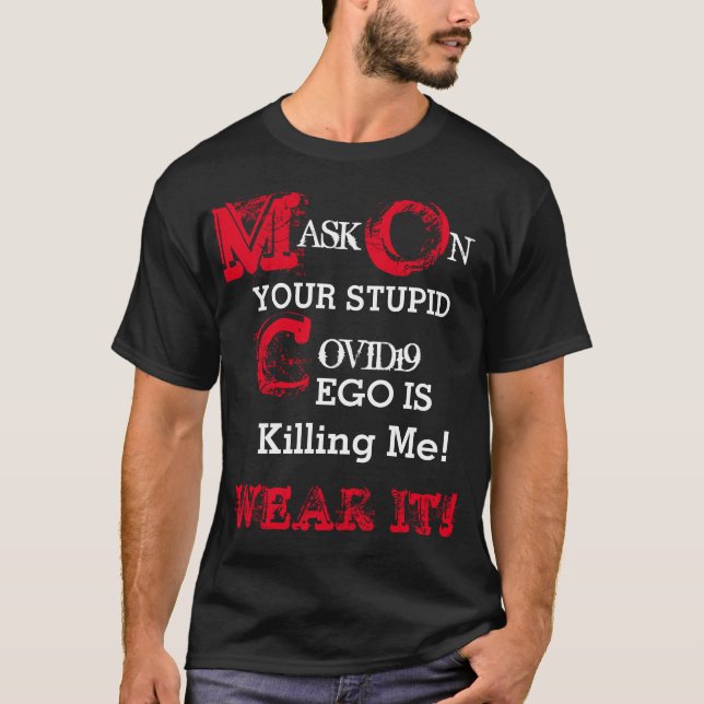 STOP COVID 19 T-Shirt (Framsida)
