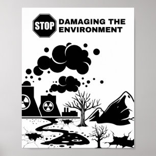 stop Damaging the environment Poster