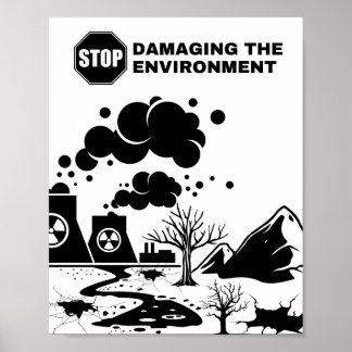 stop Damaging the environment Poster