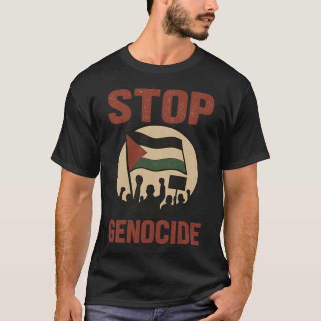 STOP GENOCIDE T SHIRT (Framsida)